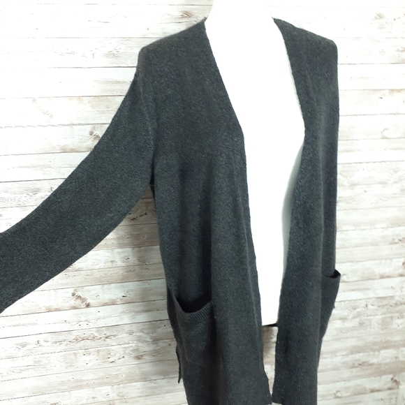 Style & Co Open Front Cardigan S Gray 413 - Picture 2 of 5